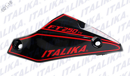 CUBIERTA INF SPOILER DER ROJO NEGRO FT250 TS 2018