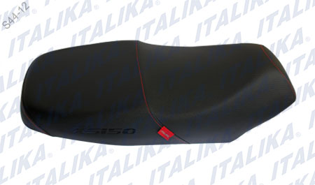 ASIENTO NEGRO COSTURA ROJA XS150 NEGRO 2015