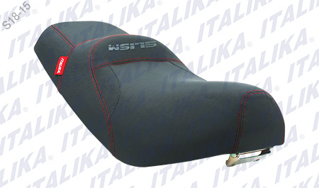 ASIENTO NEGRO COSTURA ROJO WS175