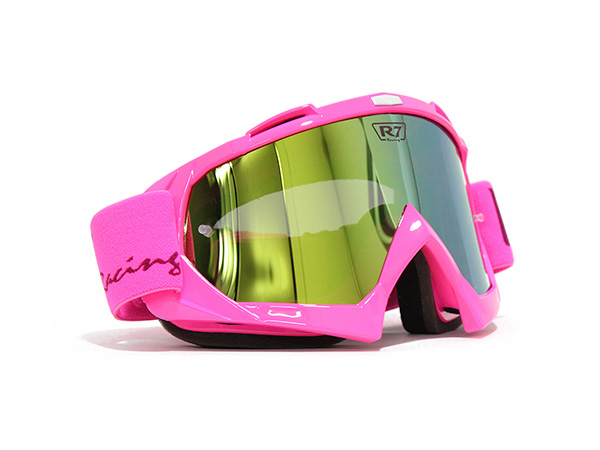 GOGGLE R7 RACING YH-16 ROSA NEON MICA ORO