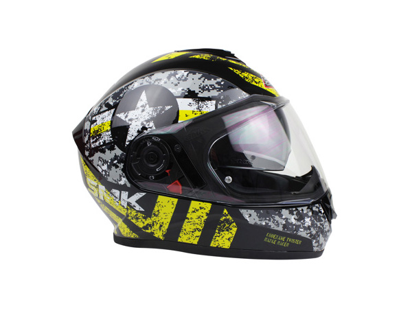 CASCO SMK TWISTER NEGRO/AMARILLO CAPTAIN GL264 L