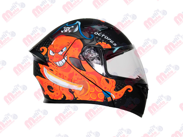 CASCO ABATIBLE R7 RACING UNSCARRED DOBLE MICA DOT L NGO/NJA/BCO/MATE