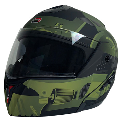 CASCO RODA REVENGE VERDE MILITAR MATE SOLDIER XL  ABATIBLE SVS