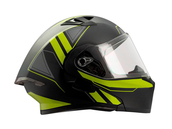 CASCO RODA RUSH AMARILLO/NEGRO MATE KRUDO L ABATIBLE SVS