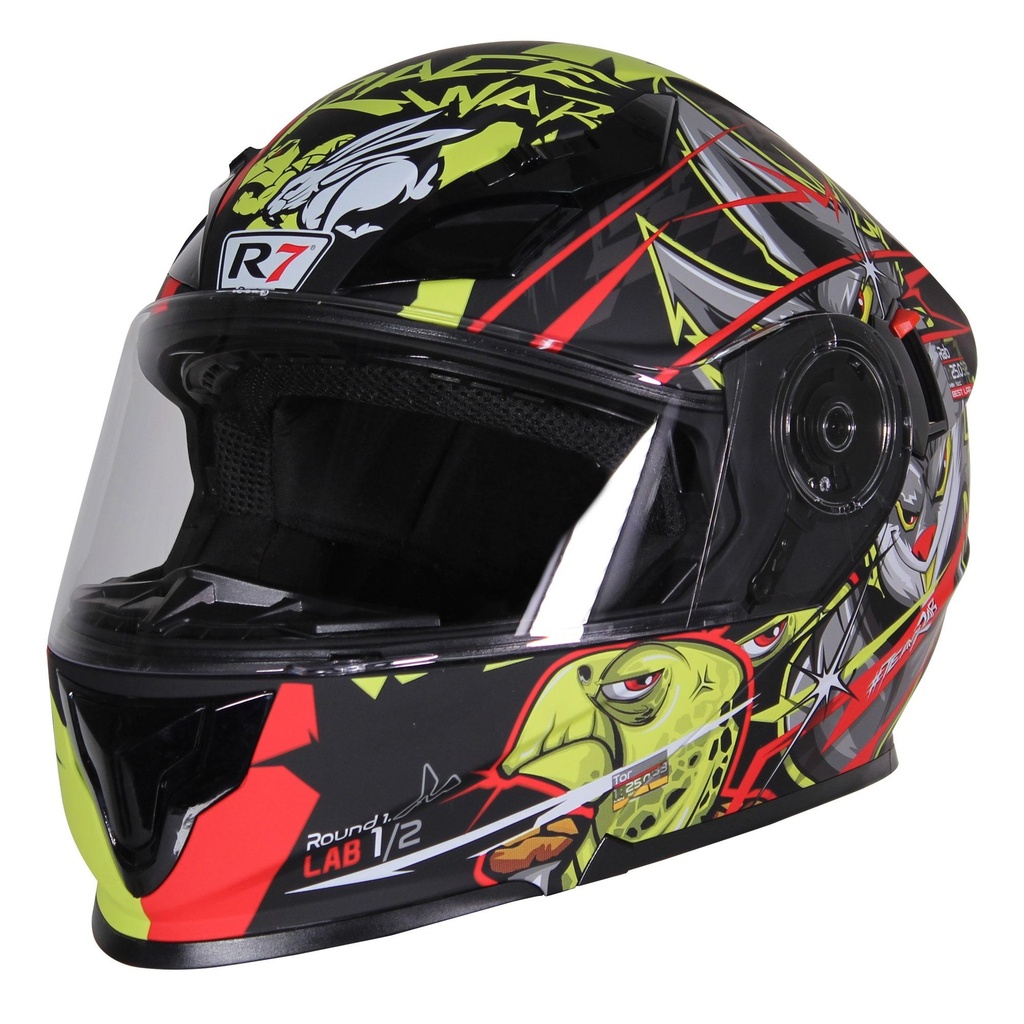 CASCO ABATIBLE R7 RACING EXPERT DOBLE MICA DOT L NGO/GRIS/MATE