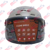 CASCO 1/2 CACHUCHA ABS DE ALTO IMPACTO C/MICA DE CALIDAD MSD-308 PLATA FLOR