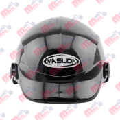 CASCO 1/2 CACHUCHA ABS DE ALTO IMPACTO CALIDAD ISO MSD-301 NEGRO BRILLO