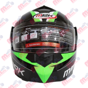 CASCO ABATIBLE NEGRO/VERDE MEK-159