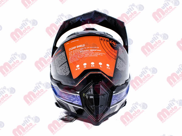 CASCO CROSS IRON RACING-K13 DOT AZUL M