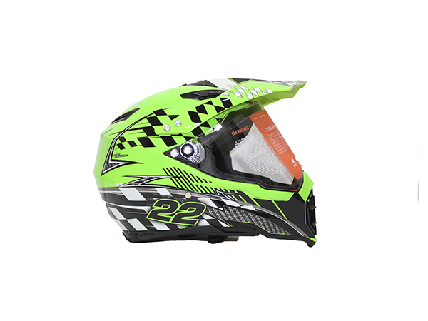 CASCO CROSS IRON RACING-K22 DOT VERDE TALLA M