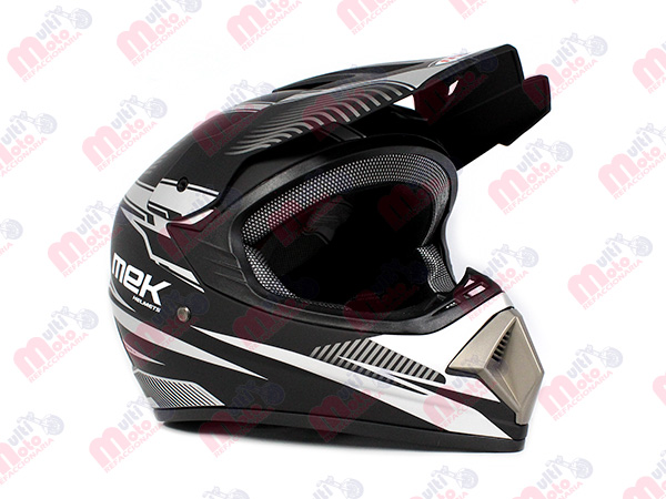 Cross Helmet MATTE Black Decal Gray