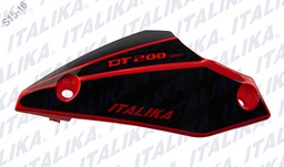 [F13011475] CUBIERTA INF SPOILER IZQ NEGRO ROJO DT200 SPORT