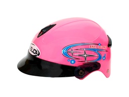 [CAS-7101-1964] CASCO NIÑO 1/2 ABS MSD-508 ESTRELLA ROSA