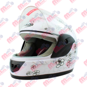 [CAS-7101-1327] CASCO CERRADO GRAFICO MSD-118 BLANCO