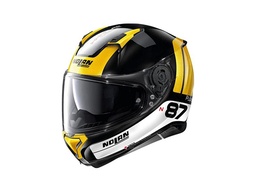 [001-15625] Casco N87 Plus Distinctive N-Com 27 Ngo/oro/bco XL Nolan