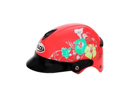 [CAS-7101-1965] CASCO NIÑO 1/2 ABS MSD-508 FLORES ROJO